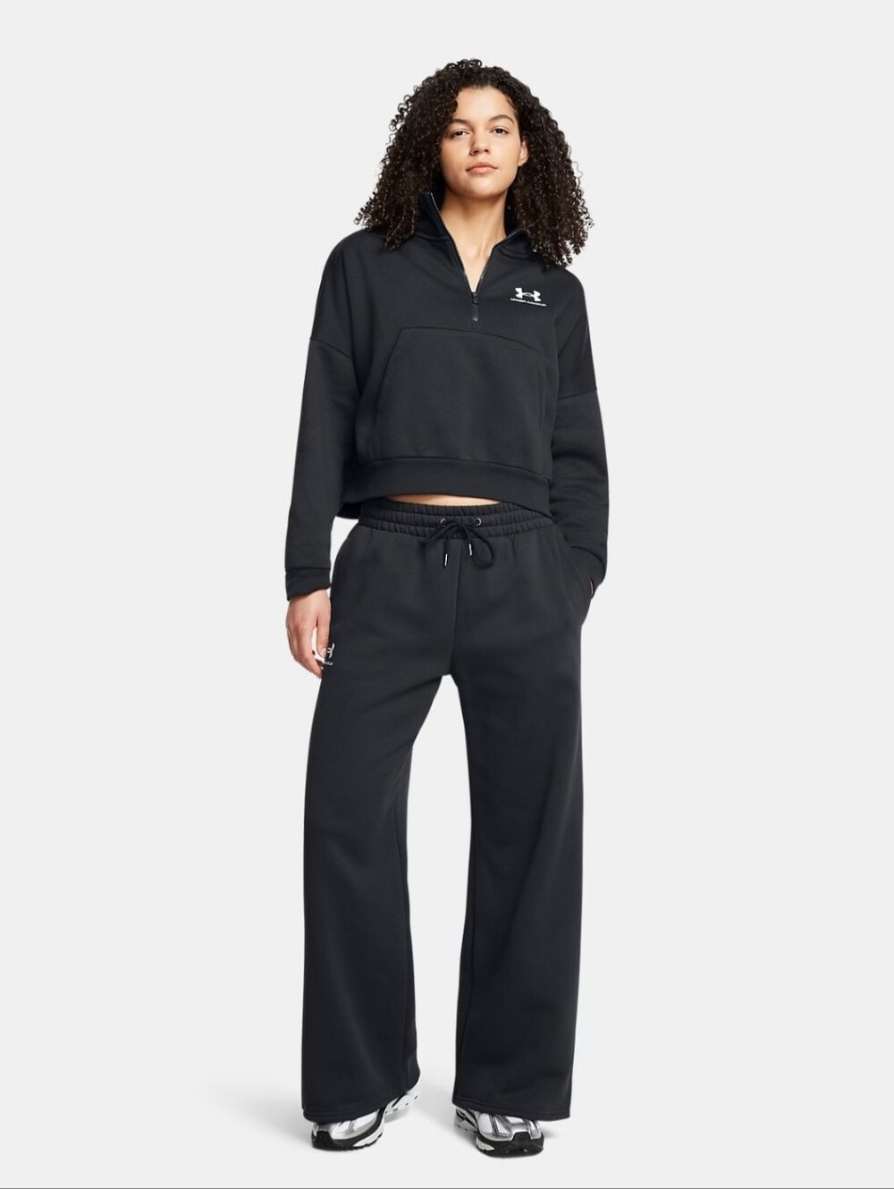Under Armor Icon Fleece Wide Legs Pants Size Med - Picture 3 of 6